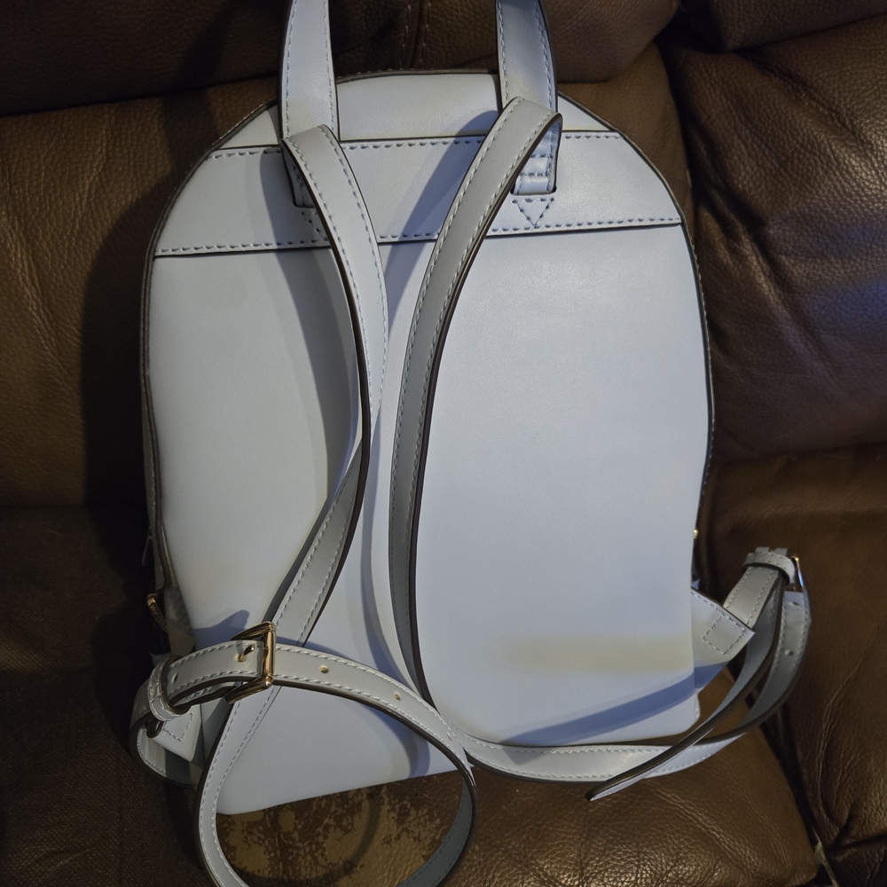 Michael Kors Light Blue Medium Logo Backpack - Picture 2 of 3